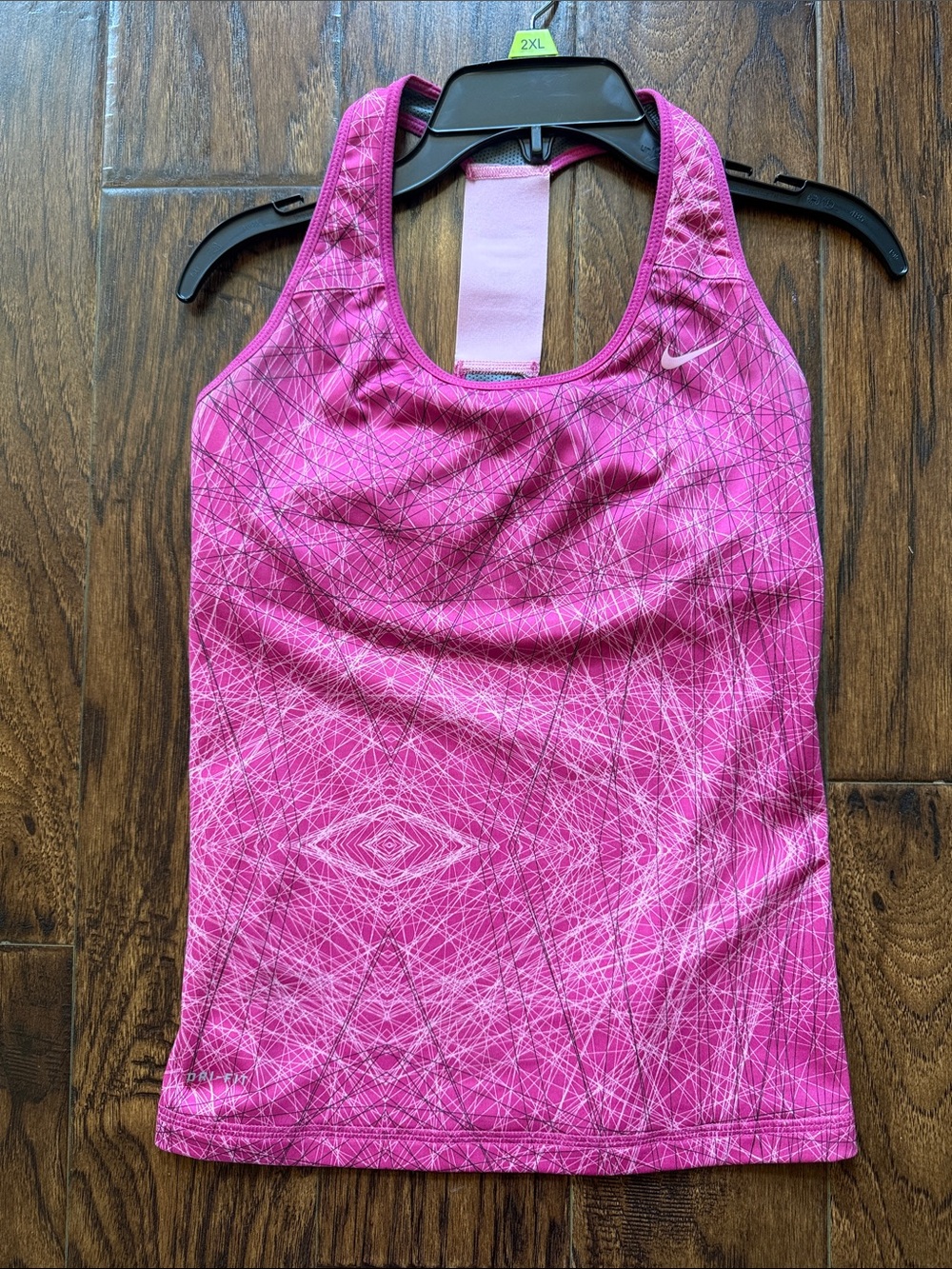 Nike Women's Pink Abstract Racerback Tank, size small - Picture 1 of 7
